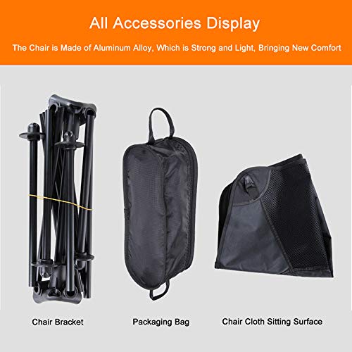 Chaise camping ultra-légère pliante de jardin avec sac transport 0.9kg