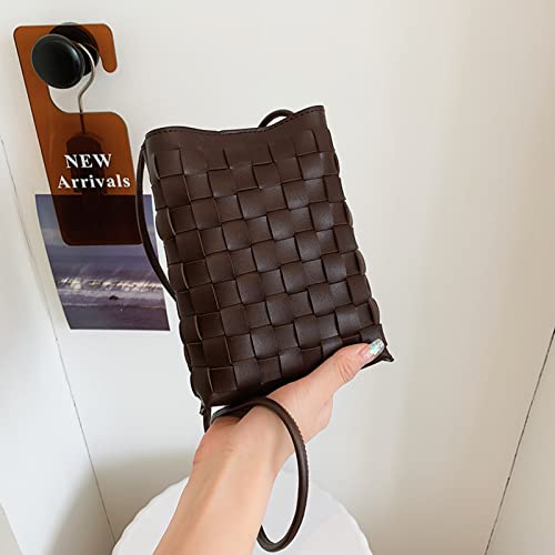 Image of Woven Small Crossbody Bags Cell Phone Purse for Women Teen Girls Small Shoulder Phone Bag