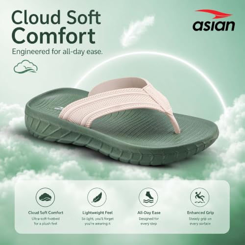Image of ASIAN Safari-14 Men's Stylish Flip Flops | Lightweight Comfort, Soft Cushion Feel, Durable Grip, Perfect for Home, Outdoors