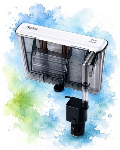 Image of FAH WP-408H Slim Hang-On Filter | 6W, 600L /H, AC 220-240V | 3-Compartment | ABS Material | For 1 to 1.5 Ft Aquarium | Adjustable Flow | Max Flow: 600l /h