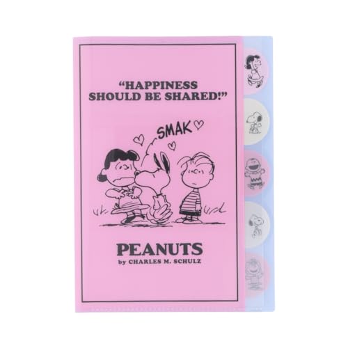 サンスター文具(Sun-Star Stationery) スヌーピー クリアファイル 5ポケット PEANUTS アメリカンテイスト ピンク S2173395
