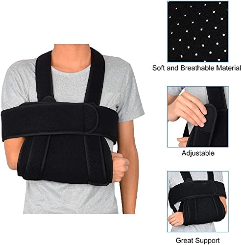 DEBIK | Arm Sling Shoulder Immobilizer - Can Be Used During Sleep Rotator Cuff Support Brace Adjustable Medical Sling for Broken & Fractured Bones, Dislocation, Sprains, Strains & Tears (UNIVERSAL) 2