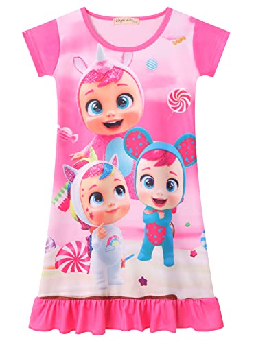 Wyyxxt Little Girls Princess Casual Dress Toddler Girls Cartoon Dress(4T,Rose) #TOP3