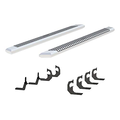 Estribos laterales de aluminio cromado Aries para camioneta miniatura 2