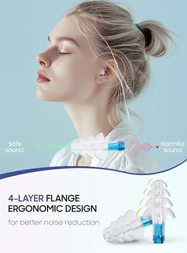 Image of Ear Plugs for Airplane Pressure Relief, Kids 6+, Adults /Small Canal Reusable Airplane Earplugs 26dB, with Silicone Connector Cord, Travel Essentials for Flying, Ear Protection Earplugs