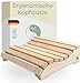Produktbild Naturrausch Sauna Kopfstütze ergonomisch - FSC zertifiziertes Birkenholz, unbehandelt - Saunakissen aus Holz - 100% Harz frei und fest verschraubt (rostfrei) - Sauna Zubehör zum Wohlfühlen