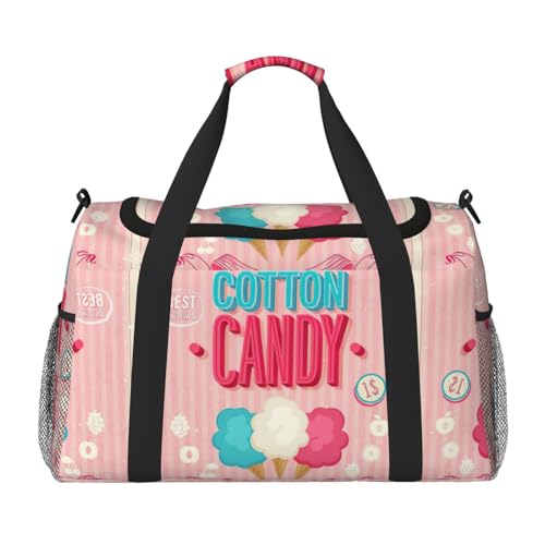 Cotton Candy Print Everyday Use Travel Duffle Bag Large Capacity Travel Bag Stylish Functional Bag