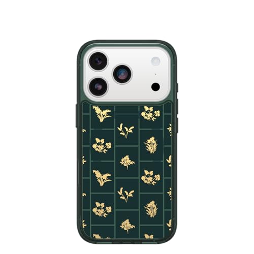 Image of OtterBox iPhone 17 Pro Symmetry Series Clear Case - Golden Bloom - Green