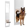VEVOR Dog Door for Sliding Glass Door, 91 to 96 in Adjustable Height, Aluminum Alloy Frame with Metal Rotating Hinges, Lock Design, 13 5/8 x 23 5/8 in Flap, Sliding Glass Pet Door for Renters