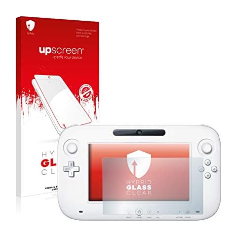 upscreen Protecteur d´Écran en Verre Trempé Compatible avec Nintendo Wii U Gamepad (Controller) - Glass-Plastique 9H Dureté Cover