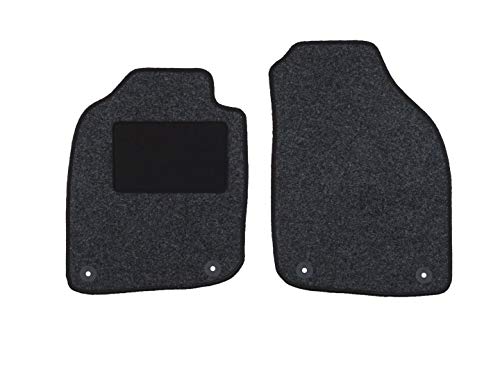 Tapis de Voiture Compatible avec Opel Tigra Twintop Type X04 (Construction 2004-2009), Hit Anthracite | 2 pcs. | Contour Argent | 4X Fermeture à clic