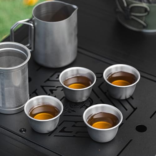 Théière camping en acier inoxydable 304 durable avec sa housse