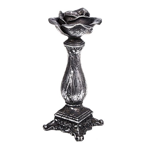 Porta velas rosas rosa plata - Metal gótico - Alchemy Gothic