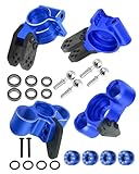 RCMYou Aluminum Front Knuckles Steering Blocks &Rear Hub Stub Axle Carriers Upgrades Part for 1/8 Typhon/Talion 6S BLX,1/7 Felony/Mojave/Infraction 6S BLX,Navy Blue