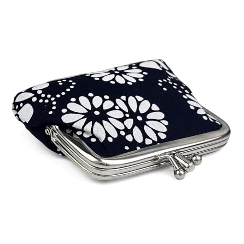 Image of Cute Floral Buckle Coin Purses Vintage Pouch Kiss-lock Change Purse Wallets