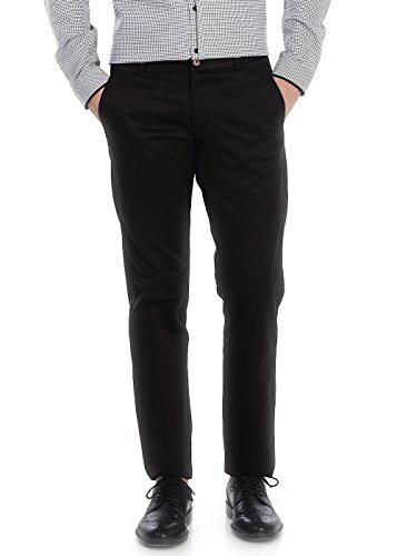 Image of BASICS Premium Cotton Stretch Formal Trousers for Men | Office Pants