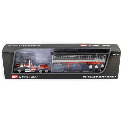 DCP Kenworth W990 y Remolque 1:64 Negro y Naranja miniatura 5