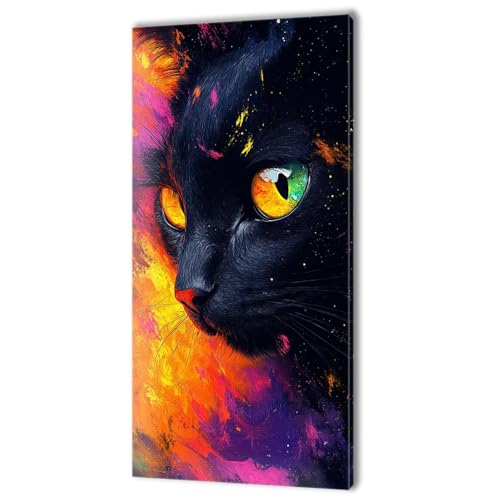 ペイントバイナンバー 猫 動物 大人用 初心者向け DIY 油絵の芸術工芸品 大人向け 数字塗り絵 しわ防止キャンバス Acrylic Paint Set 数字油絵 大きい ?意ウォールアート 家の装飾 手工???画 クリスマスプレゼント 25x50cm
