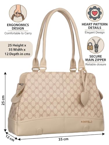 Image of Fostelo Women's Helena Satchel Tote Handbag for Women | Ladies Purse | Stylish Shoulder Bag | Gift For Women