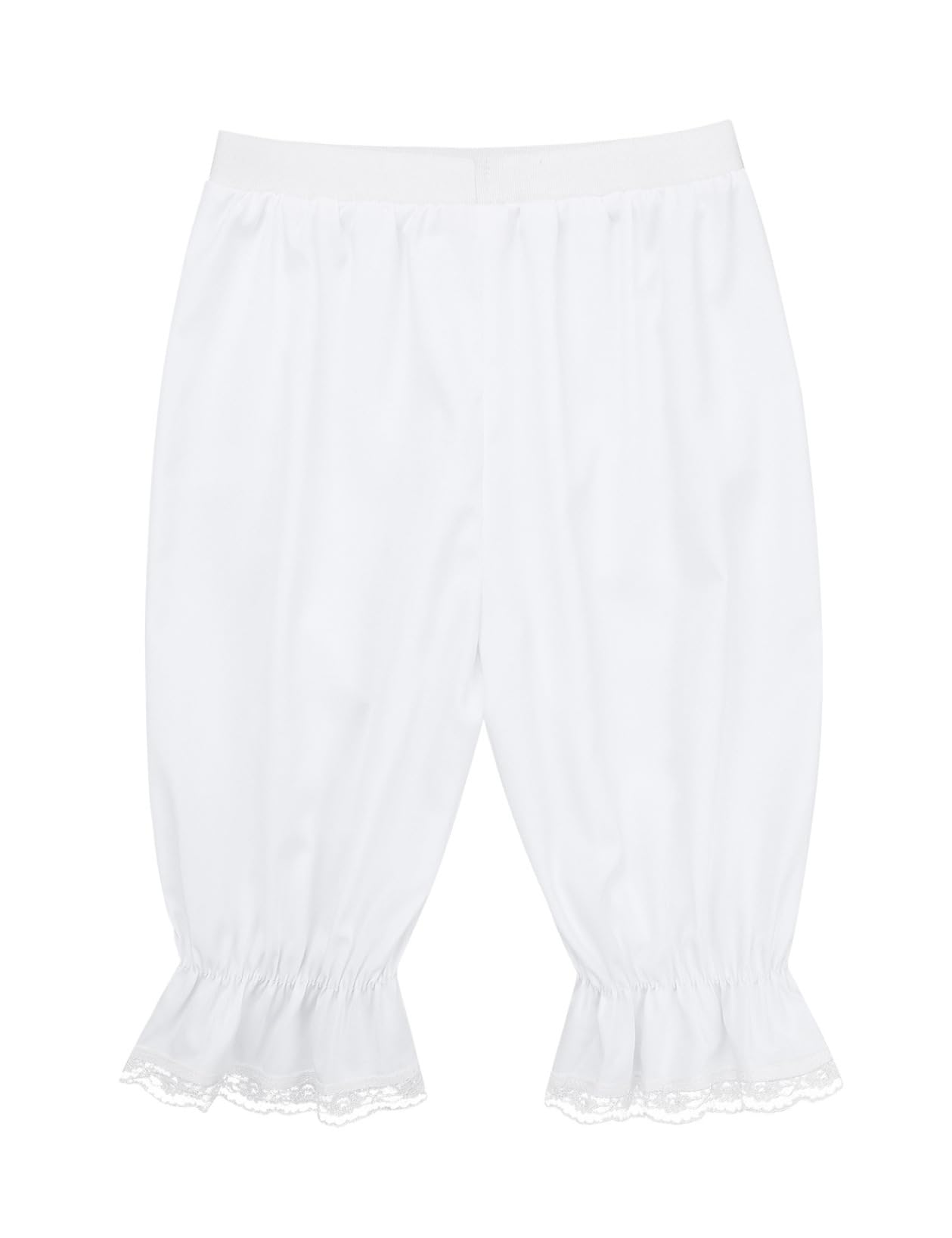 Kinder Mädchen Elastische viktorianische Pumphosen Retro-Kostüme Locker sitzende Spitzenbesatz-Bloomer Schulkleidung