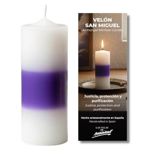 Ya en mundofriki.es: Las Velas de Mariano Velón de Oración Artesanal, 14 cm x 5,5 cm, para Rituales y Protección (San Miguel Arcángel)