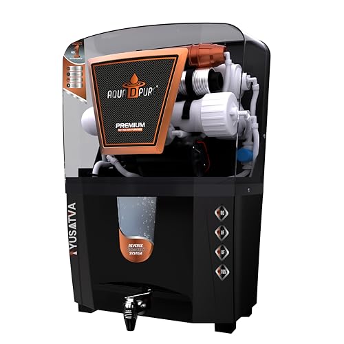 Image of AQUA D PURE 4x Technology with Copper Purification, 10 Stage RO Water Purifier with UV, UF, TDS Adjuster and 12 Liter Storage Tank, Best for Home and Offices