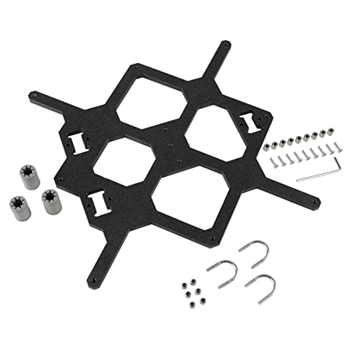ULTECHNOVO 3d Printer Hot Bed Support Plate and Lm8uu Clamp Kit Compatible with Prusa I3 Series Y-direction, Black Metal