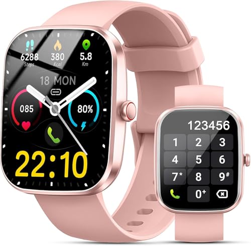 2026 Reloj Inteligente Hombre Mujer, 1.96' Smartwatch con Llamadas Bluetooth y Whatsapp Notificación, Pulsómetro, IP68 Pulsera Actividad con 100+ Modos Deportivos, Monitor de Sueño para Android iOS