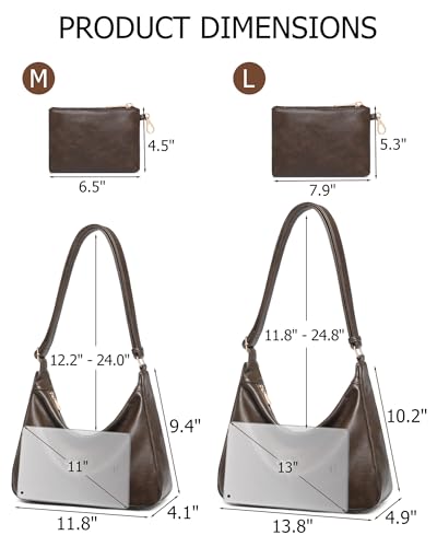2 Bolsos para Mujer, Cuero Vegano Suave, Hobo y Tote miniatura 2