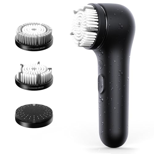 Premium Facial Cleansing Brush,Waterproof Face Scrubber,Spin & Sonic Modes with