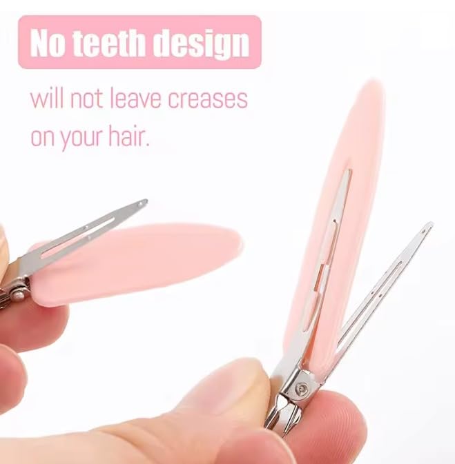 10-Piece No Bend Metal Hair Clips, Professional Styling Accessories - Pink - Image 2
