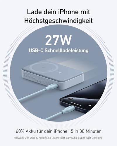 Anker MagGo magnetische Powerbank 10000mAh Qi2 15W mit Halterung – Ansicht 5