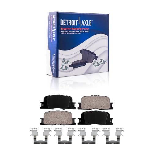 Image of Detroit Axle - Front and Rear Brake Pads for 2001-2003 Toyota Highlander, 2002 Ceramic Brake Pads w /Hardware Replacement