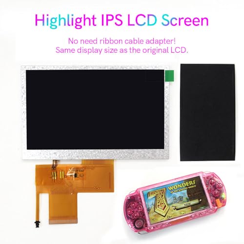 Image of IPS Highlight 4.3 inch LCD IPS Screen For PSP 1000 1001 Console | Newest IPS Highlight Highbrightness 4.3 inch LCD Screen Replacements For PSP 1000 1001 Console IPS Screen