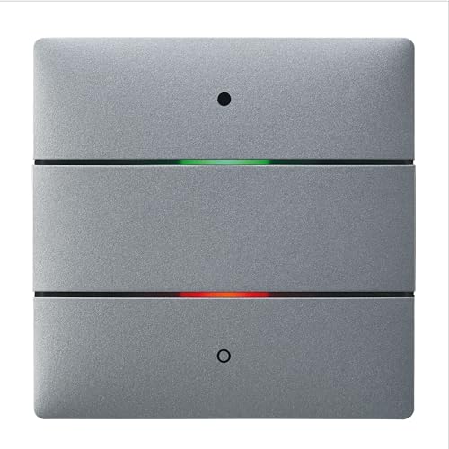 Capteur tactile à 2 boutons LUXORliving iON2 SR argent pour système domotique KNX