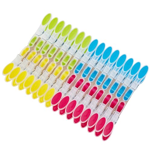 PAVIKE洗濯バサミ【30個セット】洗濯ばさみ 強力滑り止めクリップ 風で飛ばされ防止グッズ 滑り止め、防風、脱落防止、風に飛ばされることなく洗濯物を干すことができ