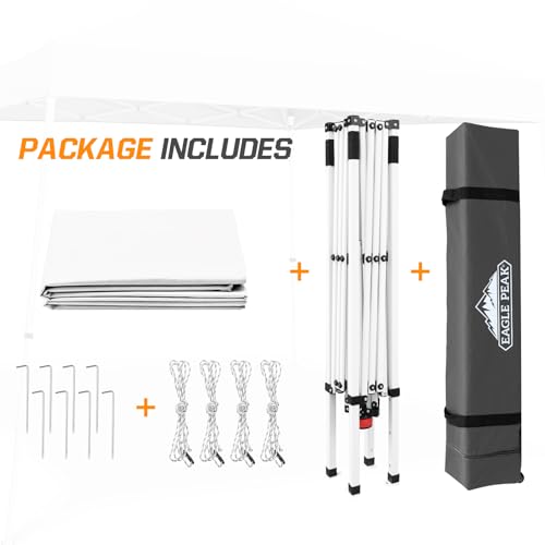 EAGLE PEAK 3m x 3m Slant Leg Pop-up Canopy Tent Instant Outdoor Canopy Easy Set-up Folding Shelter, White 9 EAGLE PEAK 3m x 3m Slant Leg Pop-up Canopy Tent Instant Outdoor Canopy Easy Set-up Folding Shelter, White - Image 9