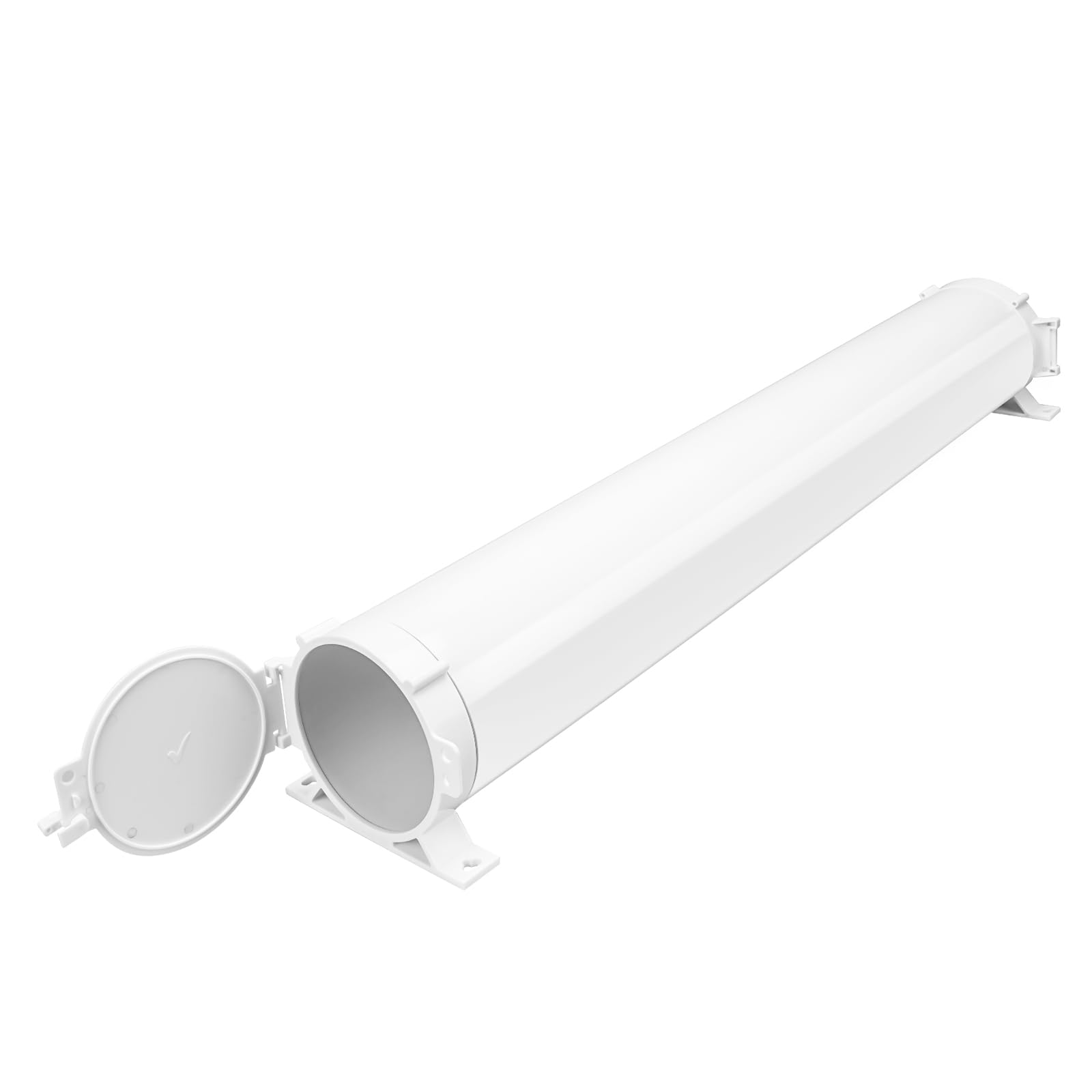 buzzlett adjustable ez hose carrier with mounting screws, 50"-94", white