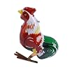 Keenso Jumping Rooster Toy, Clockwork Retro Hopping Chicken with Metal Material, for Kid's Play