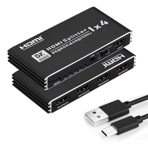8K HDMI 4入力2出力 HDMI 2.1 4K@120Hz切替器 音声分離 Amazon | 8K@60Hz HDMI 分配器 1入力 4出力 4K@120Hz 1080P@240Hz HDMI