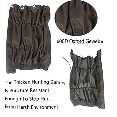 MKHFUW GuêTres De RandonnéE, 1 Paire 600d Oxford éPaissies Guetre Chasse, GuêTres ImperméAbles à La Neige Anti-Boue RéGlables Homme Femme GuêTres Enfnat pour l'escalade Le Voyage Le Camping - Image 4