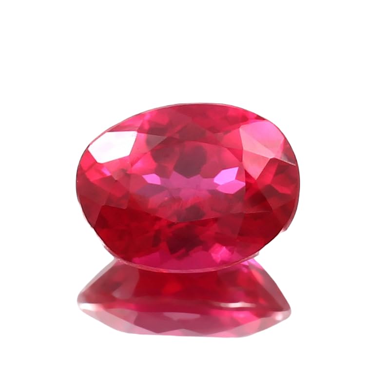 Rubis naturel de forme ovale à facettes 8x11mm de qualité supérieure pour joaillerie