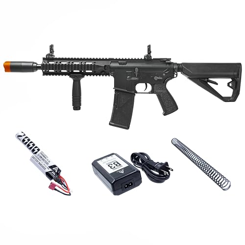 Arcturus Tactical Lwt Mk-Ii Cqb 10 Inch Polymer- Electric Full/Semi-Auto Airsoft Aeg Sport Starter Pack Black With Battery And Charger cover