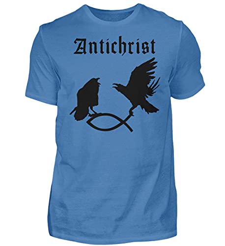T-shirt Antichrist corbeau attrape-poisson pour homme cherchant un vêtement aqua en S