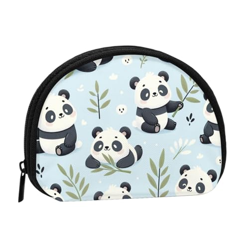 Portable Coin Purse Cute-Cartoon-Panda-Bear Mini Zippered Money Pouch Card Holder