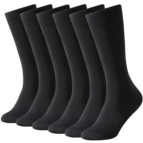 Men’s Merino Wool Dress Socks,Wool Socks,Winter Thermal Socks,Lightweight,Black & Argyle Pattern,Warm Casual Socks,Men' Gift