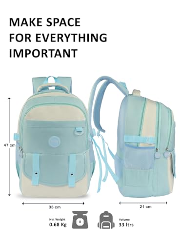 Image of Lavie Sport Twilight Laptop Backpack | 33 Liters | Fits Upto 16 Inch | Laptop Compatiable | Rain Cover | Gift for Boys & Girls