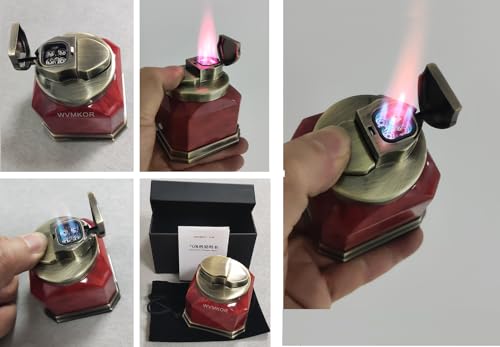 Encendedor de llama cuatro antorchas resistente al viento miniatura 3