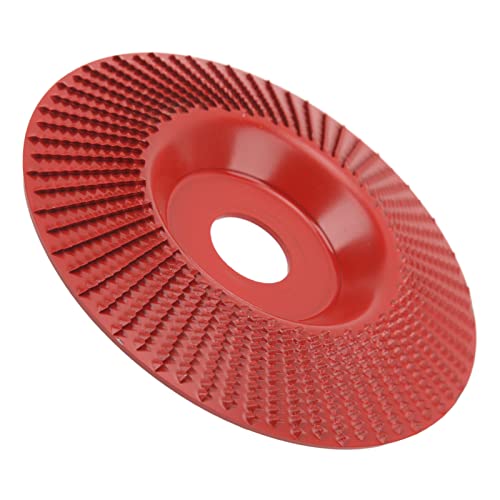 Grinding Sha Disc Tungsten Carbide Wear 125mm Grinder Wheel Disc for Woodworking Red Grinding Sha DiscGrinder Wheel DiscWood Carving DiscGrinding DiscWood Sha WheelAbrasive Wheel (Red)