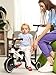 XJD Toddler Bike, 6 in 1 Folding Toddler Tricycle for 1-4 Year Old with Parental Control Handle, Balance Bike with Removable Pedal, Backrest, Adjustable Seat and Handle, First Birthday Gifts (White)